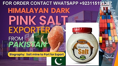 FOR MORE INFORMATION FOR ORDER WHATSAPP US NOW +923115191387  click here for visit our websiteOUR EXPORT QUALITY PRODUCTS ARE AVAILABLE. OUR PRODUCTS ADD AESTHETICS AND HEALTH BENEFITS IN YOUR SPACE. THESE ARE HELPFUL IN SETTING A CALM ENVIRONMENT AND PRODUCING A POSITIVE ENERGY. OUR EDIBLE PINK SALT IS KNOWN WORLD WIDE FOR ITS HEALTH BENEFITS. IT PROVIDES CLEAR SKIN AND WIEGHT LOSS BENEFITS TO REGULAR USERS. ANIMAL LICK SALT FOR ANIMAL GUT HEALTH ARE ALSO AVAILABLE. OUR MULTI SHAPED DECORATION PIECES CAN LIGHT UP YOUR ENVIRONMENT AND MOOD. SOME OF OUR BEST SELLERS ARE: PINK SALT USB LAMPS PINK SALT VASES PINK SALT (EDIBLE) PINK SALT (ANIMAL LICK) PINK SALT SLAB MOREOVER EXPORT QUALITY RICE ARE ALSO AVAILABLE FOR OUR CUSTOMERS. WE HAVE.A WIDE VARIETY OF RICE FROM ALL OVER ASIA. SOME OF OUR PRODUCTS ARE KAINAT 221 STEAM 1 & STEAM 2 BASMATI SELA SPORT GOODS AND MEDICAL INSTRUMENTS ARE ALSO AVAILABLE AS PER ORDER. Tags: Pink Salt export from Pakistan to USA, Himalayan pink salt import export Pakistan price, Pink salt import export Pakistan 2026, Pink Salt wholesale price in Pakistan, PINK SALT HS Code in Pakistan, How to export Pink salt from Pakistan, Pink Salt export from Pakistan to uae, Salt export from Pakistan to India,